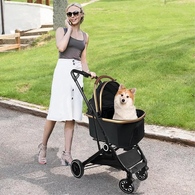 3 in 1 Folding Pet Stroller 4-Wheel Pet