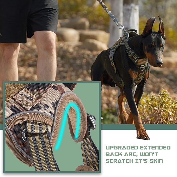 BUMBIN Tactical Dog Harness for Large Dogs No Pull