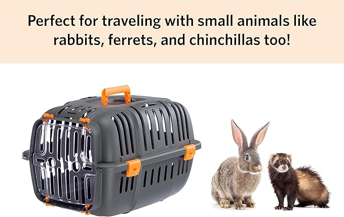 Ferplast Jet Pet Carrier: Value Dog Carrier Suitable for Toy Dog Breeds & Small Cats 18.51L x 12.6W x 11.42H inches,