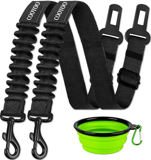 COOYOO Dog Seat Belt 3 Piece