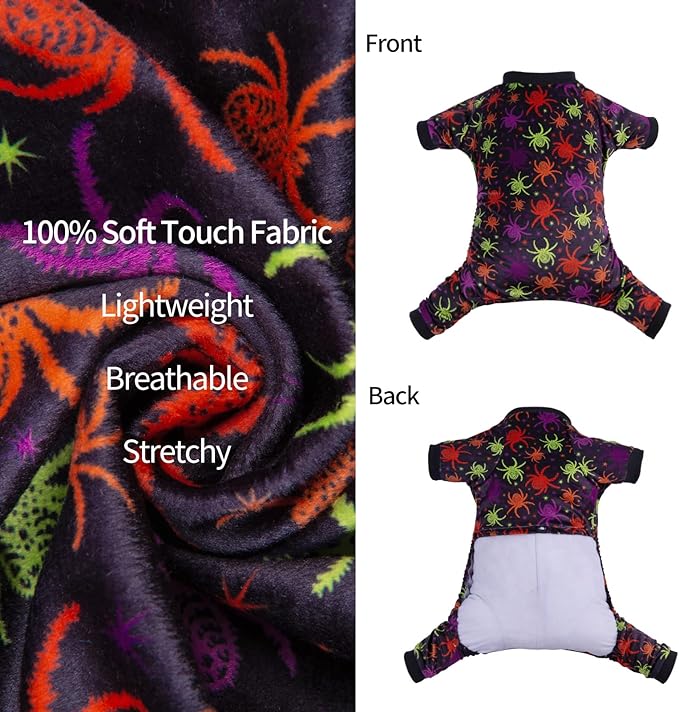 CuteBone Dog Halloween Pajamas Spider Clothes Soft Puppy P250L