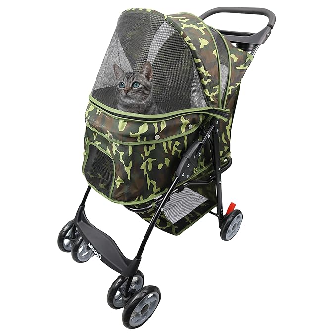 AmorosO 4 Wheels Pet Convenient Stroller