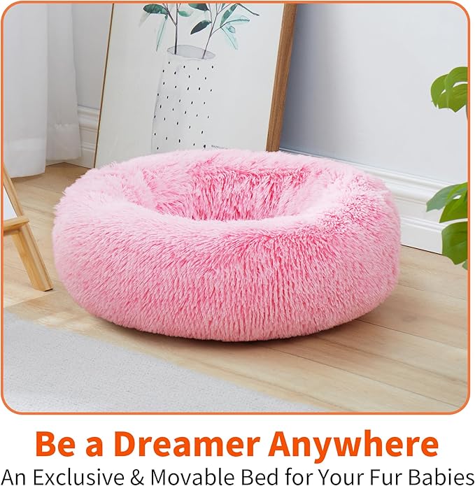Round Pet Bed for Dogs and Cats 19.7''/50cm)