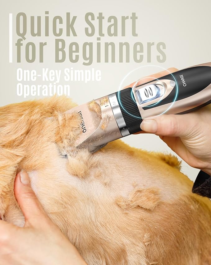 oneisall Dog Shaver Clippers Low Noise Rechargeable Cordless