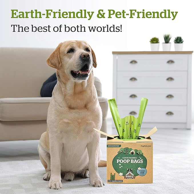 Pogi's Dog Poop Bags with Handles Bulk 900 Doggy