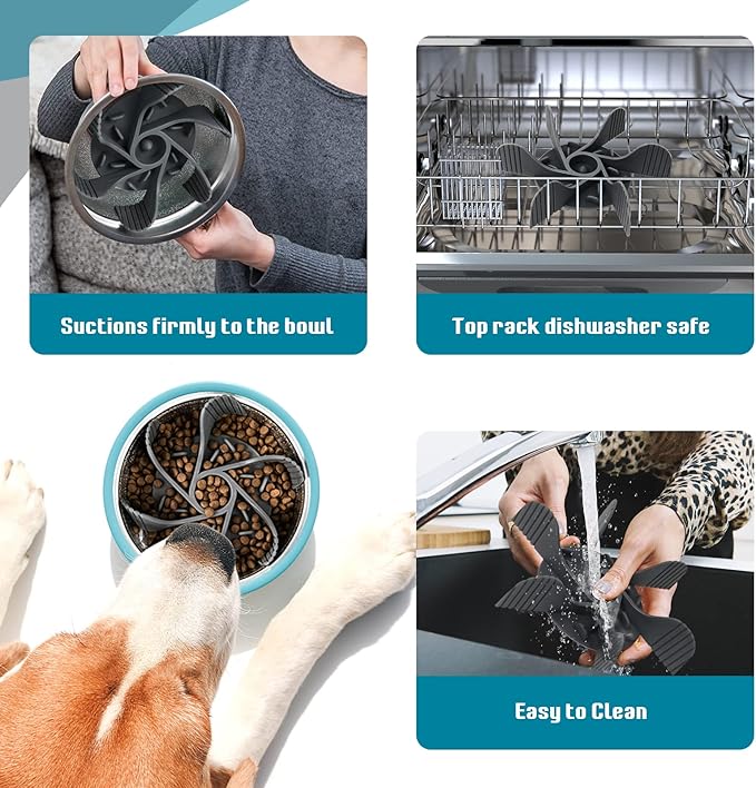 Slow Feeder Insert for Small Medium Large Breed Dog Bowl 18 Octopus