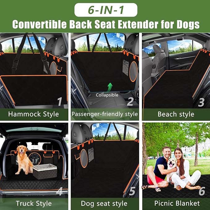 INFURTURE Back Seat Extender for Dogs 460lbs for