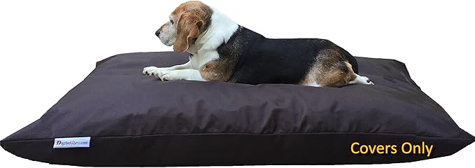 Dogbed4less Do It Yourself DIY Pet Bed Pillow Duvet 1680 Nylon Durable Cover and Waterproof Internal case for Dog/Cat at Large 48"X29" Seal Brown Color