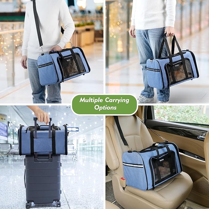 Soundy Large Cat Carrier Dog Carrier Pet Carrier Under 25 Lbs 2 Cats