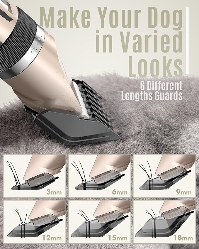 oneisall Dog Shaver Clippers Low Noise Rechargeable Cordless