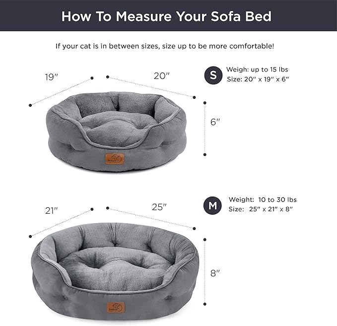 Bedsure Dog Beds for Small Dogs 25 Inches,
