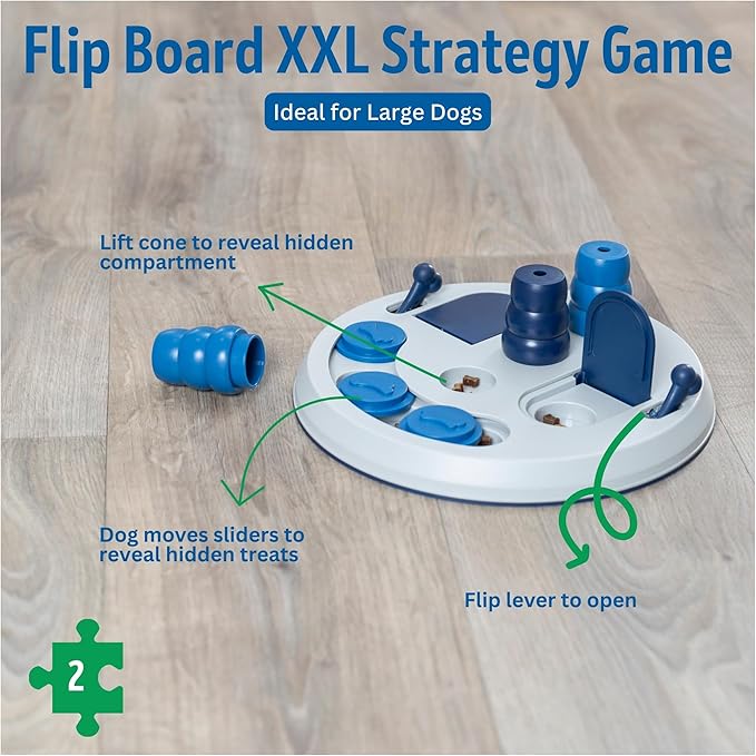 TRIXIE Flip Board XXL Dog Puzzle Toy 2) Strategy