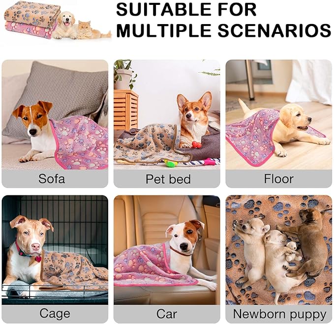 Dono 1 Pack 2 Dog Blankets Soft Fluffy