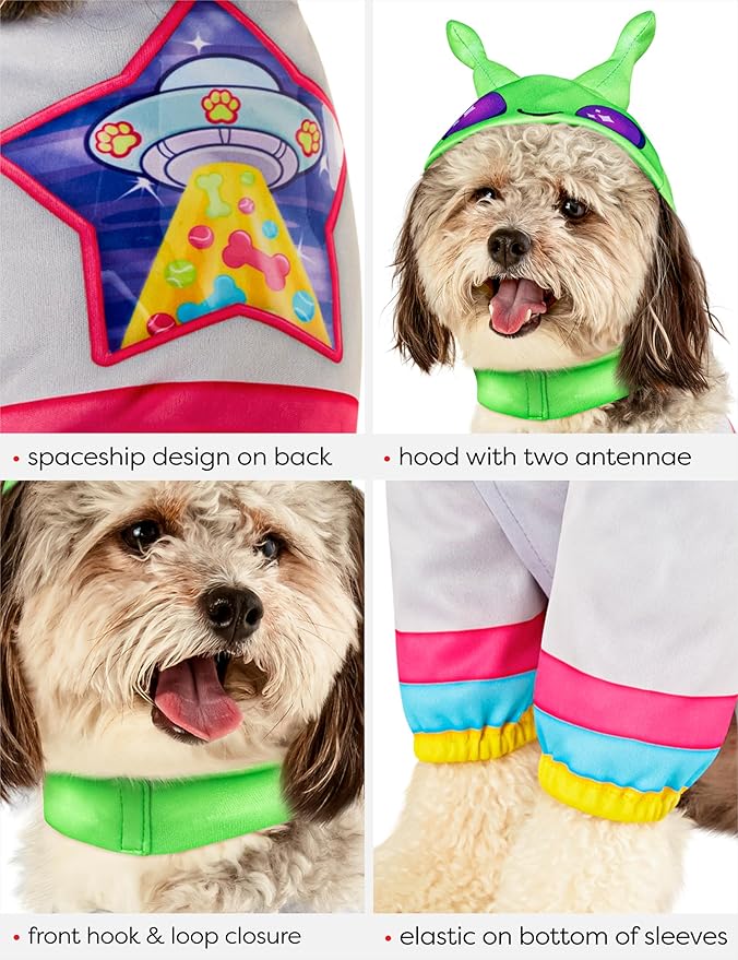 Rubies Alien Fun and Cute Pet Costume Jumpsuit and Hood for Themed Party and Halloween