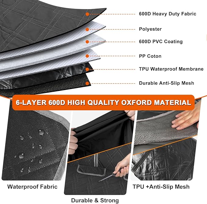 Dog Car Seat Cover Compatible with Toyota Highlander 2013-2024 600D Heavy