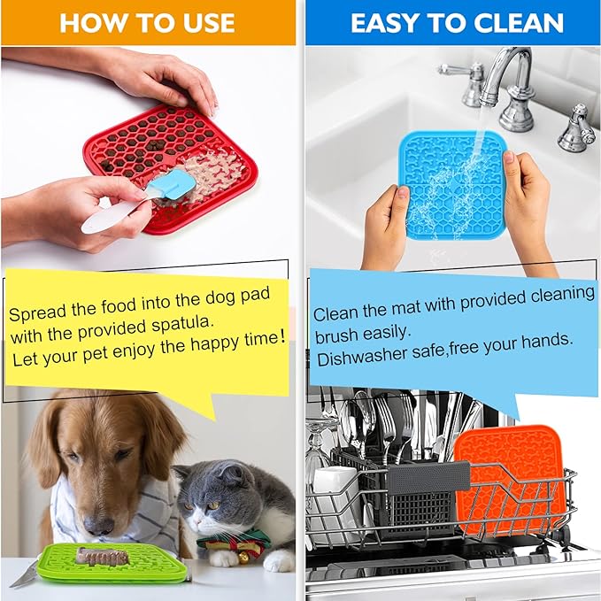 4 Pack Lick Mat for Dogs