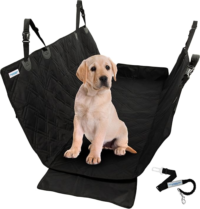 Bulldogology Dog Car Seat Cover For Back Seat