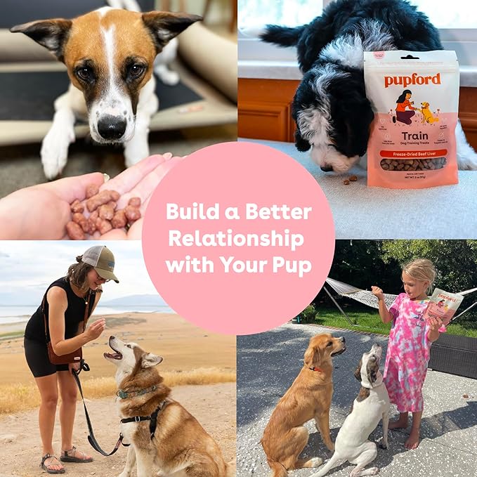 Pupford Freeze Dried Training Treats for Dogs & Puppies 475+ Three 4 oz)
