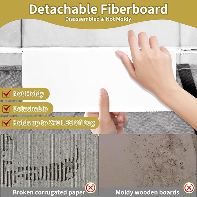 Easy-Going Waterproof Back Seat Extender for Dogs (53"x48", Grey)