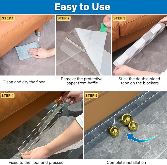 Antimbee Clear Toy Blockers for Under Furniture 1.6 inch 8Pack