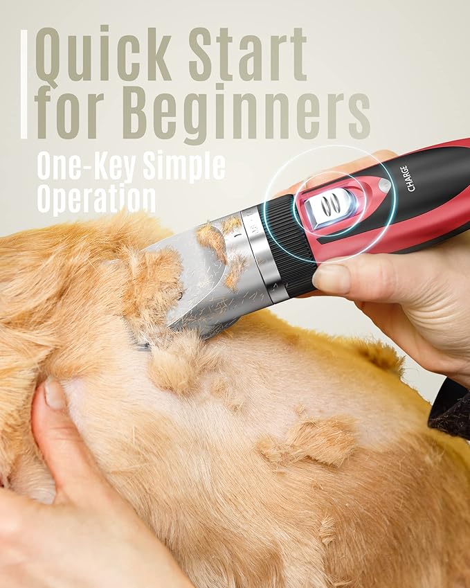 oneisall Dog Shaver Clippers Low Noise Rechargeable Cordless