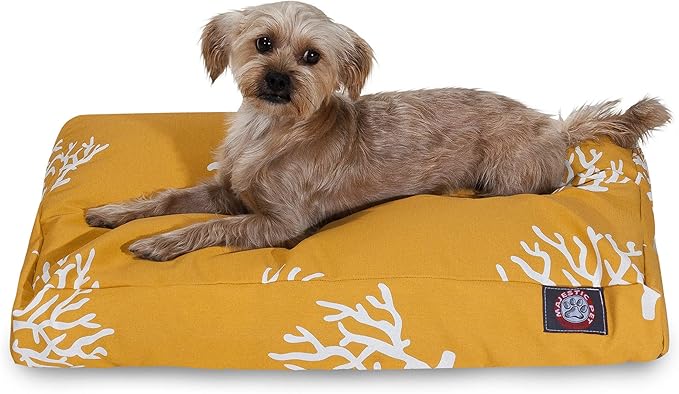 Yellow Coral Small Rectangle Indoor Outdoor Pet Dog