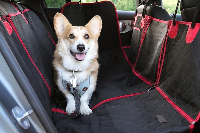 Convertible 7 in 1 Extra Mat Dog Front and Back Seat and Trunk Cover Protector Hammock Picnic Mats Durable Waterproof Scratch-Proof Nonslip Hammock Against Dirt and Fur for Car
