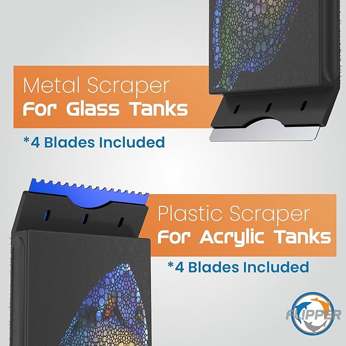 FL!PPER Flipper EDGE Puffer Limited Edition Floating Magnetic Aquarium Cleaner 2-In-1 Dual