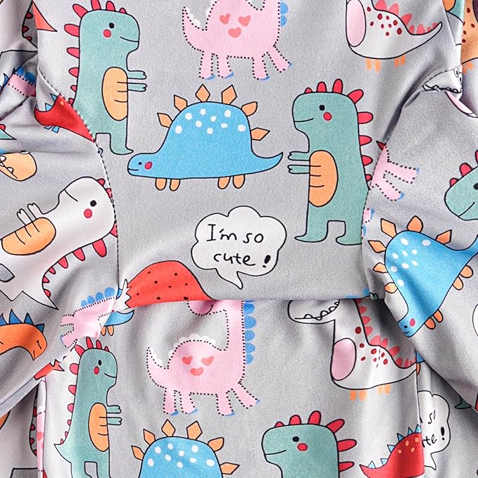 Dinosaur Dog T Shirts Cute Dinosaur Pattern Printed Apparel Shirt for Large Dogs Softable Stretchy Pet Clothes (M, Grey Dinosaur)