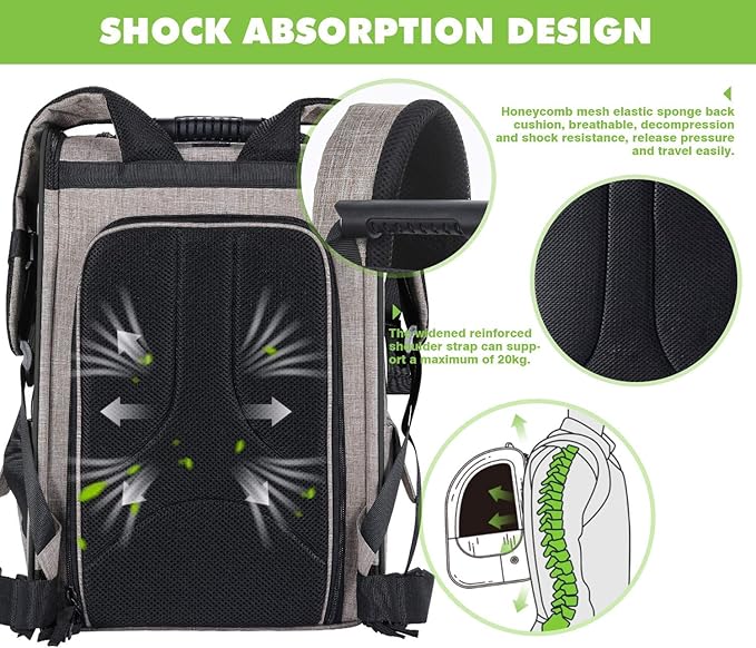 Pecute Pet Carrier Backpack 18 Lbs