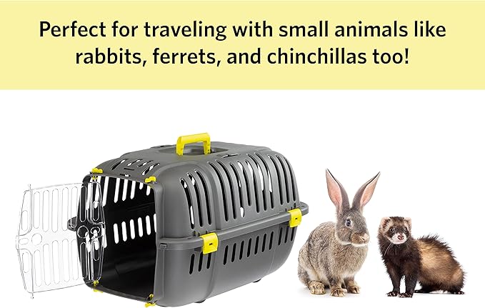 Ferplast Jet Pet Carrier: Value Dog Carrier Suitable for Toy Dog Breeds & Small Cats 18.51L x 12.6W x 11.42H inches,