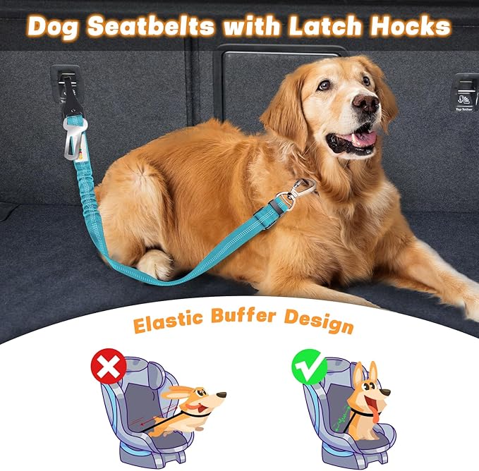 Dog Seat Belt for Car 4-in-1 Dog