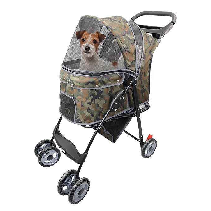 AmorosO 4 Wheels Pet Convenient Stroller