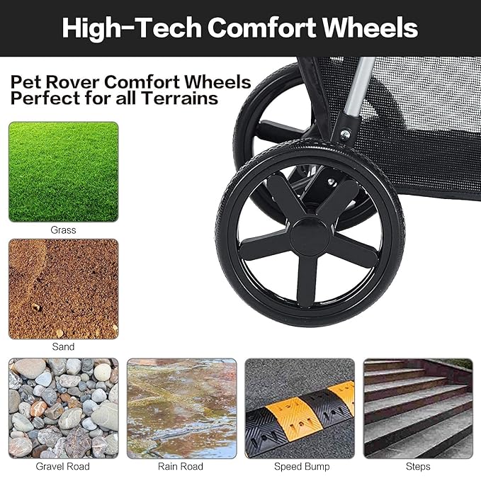 Pet Stroller 4 Wheel,