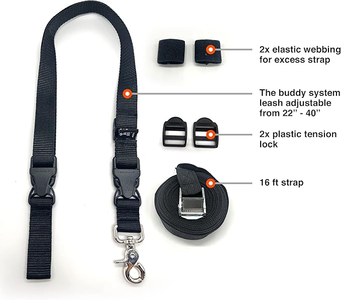 The Buddy System Truck Bed Leash Tether Dog Harness
