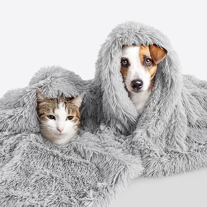 LOCHAS Luxury Fluffy Dog Blanket 20''x30'' Light