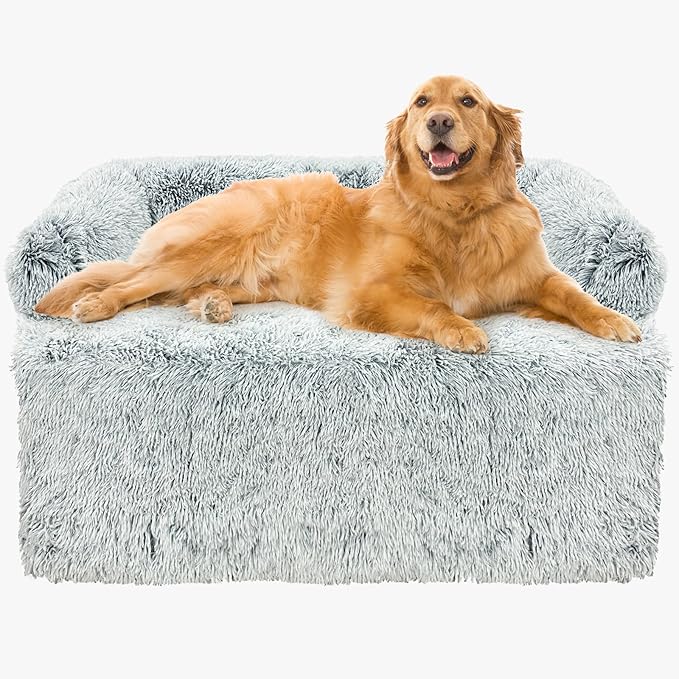 Calming Dog Couch Bed for Large Dogs 40.2 x 35.4 x 7.9 Inches