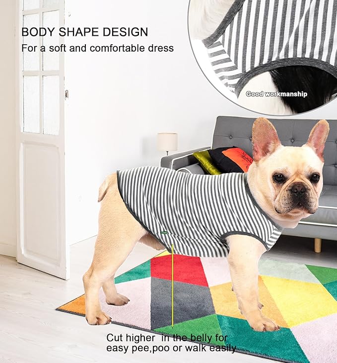 Dog Combed Cotton Tee Shirts Dogs,2 Pack