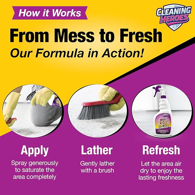 Pet Carpet Cleaner & Urine Odor Eliminator for Strong Odor 32oz Enzyme