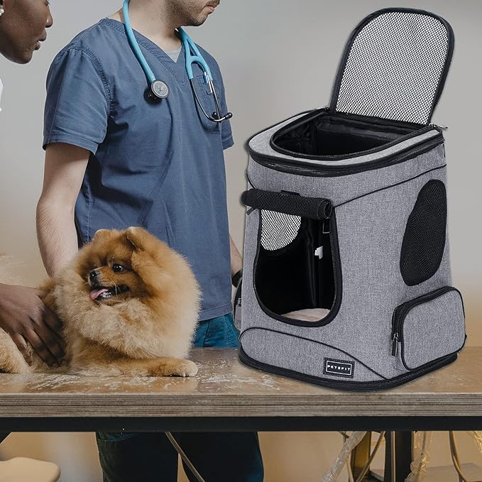 Petsfit Pet Backpack Carrier with Upgrade Waist Cushion Design to Better Fit The Waist 18 Pounds