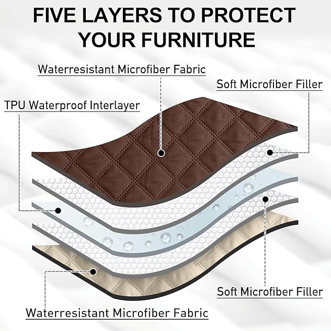NICETOWN Waterproof Dog Bed Cover Pet Blanket with Anti-Slip Back for Furniture Bed Couch Sofa Cat Blanket Mat for Loveseat Sofa Recliner L-Shape Sofa 30" W 70" L, 1 Piece