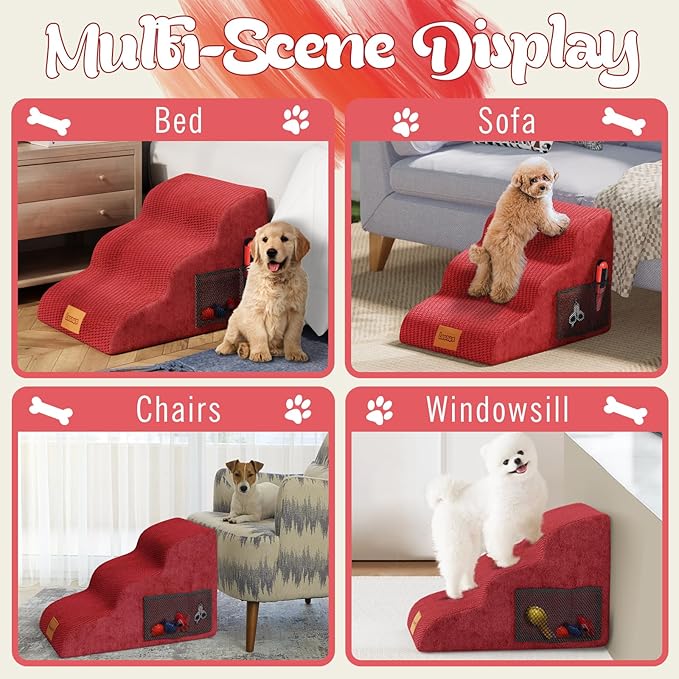 Dog Stairs/Ramp Old/Injured,15.7" H