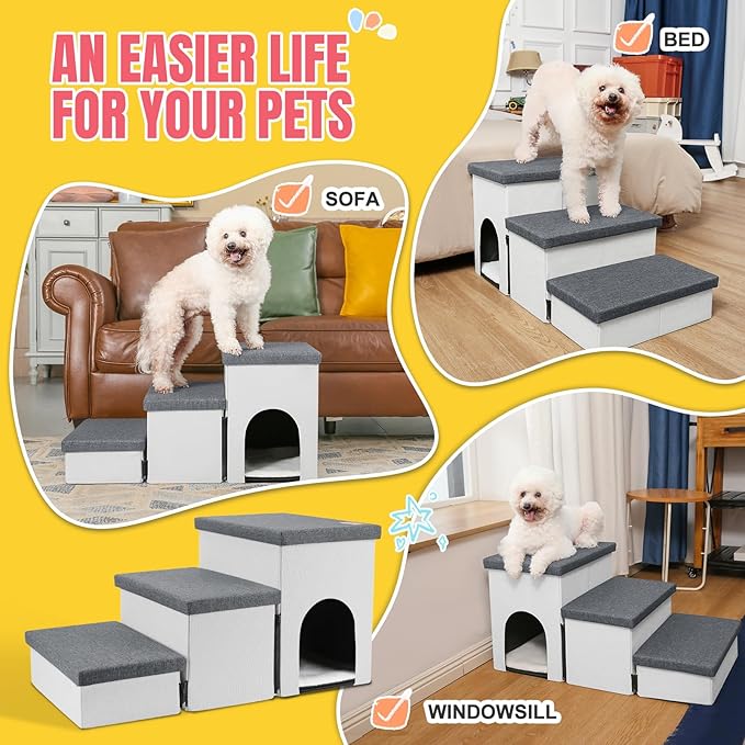 Dog Stairs for High Beds 22 inches(3