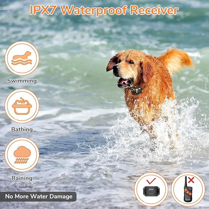 Professional Dog Training Collar Without Delay- K9 Dog Shock Collar 4 Training 1500FT Range