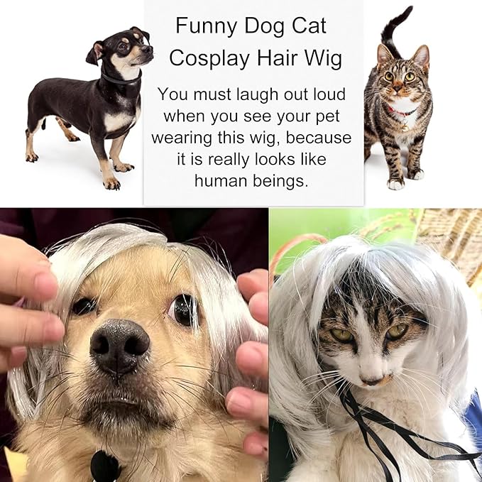 Funny Dog Wig Pet Costumes