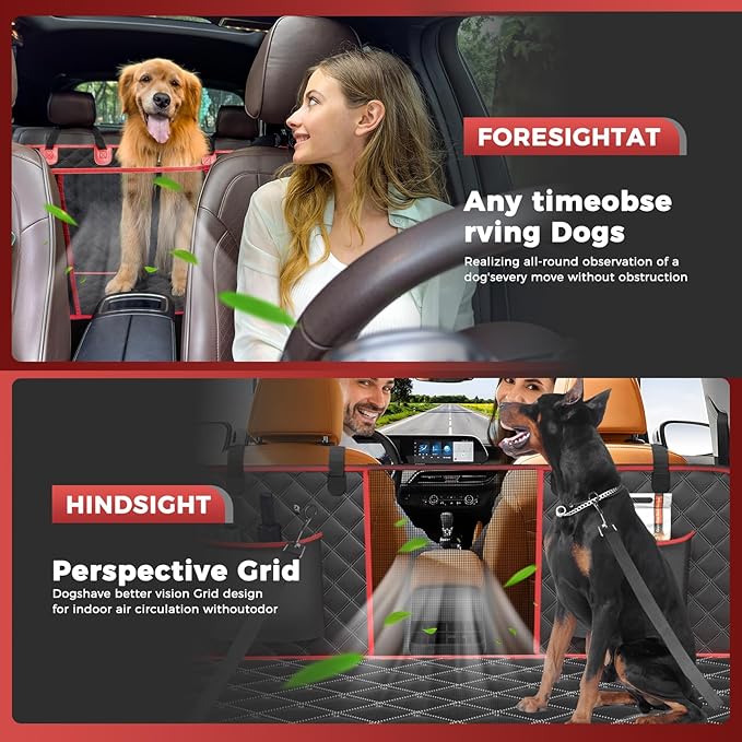Dog Car Seat Cover +40% Space, 400 lbs