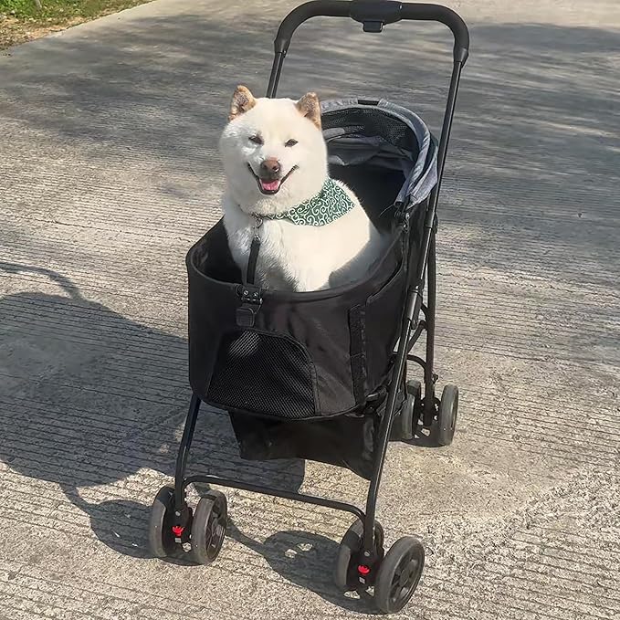 Pet Stroller 3-in-1 Multifunction Stroller,4 Wheels