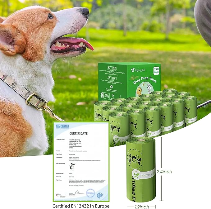 Biodegradable Dog Poop Bags-270Bags 18Rolls D6400 By