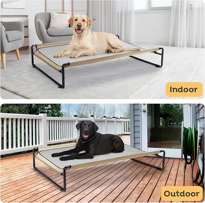 Veehoo Elevated Dog Bed with Washable Dog Pee Pads 100% Waterproof CWC2201CCP