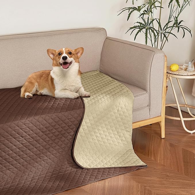NICETOWN Waterproof Reversible Dog Bed Cover Pet Blanket Sofa Cat(52" Wide 82" Long, 1
